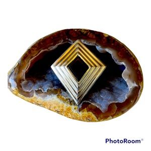 Vintage Taxco Sterling Silver & Onyx Pendant/Brooch | 925